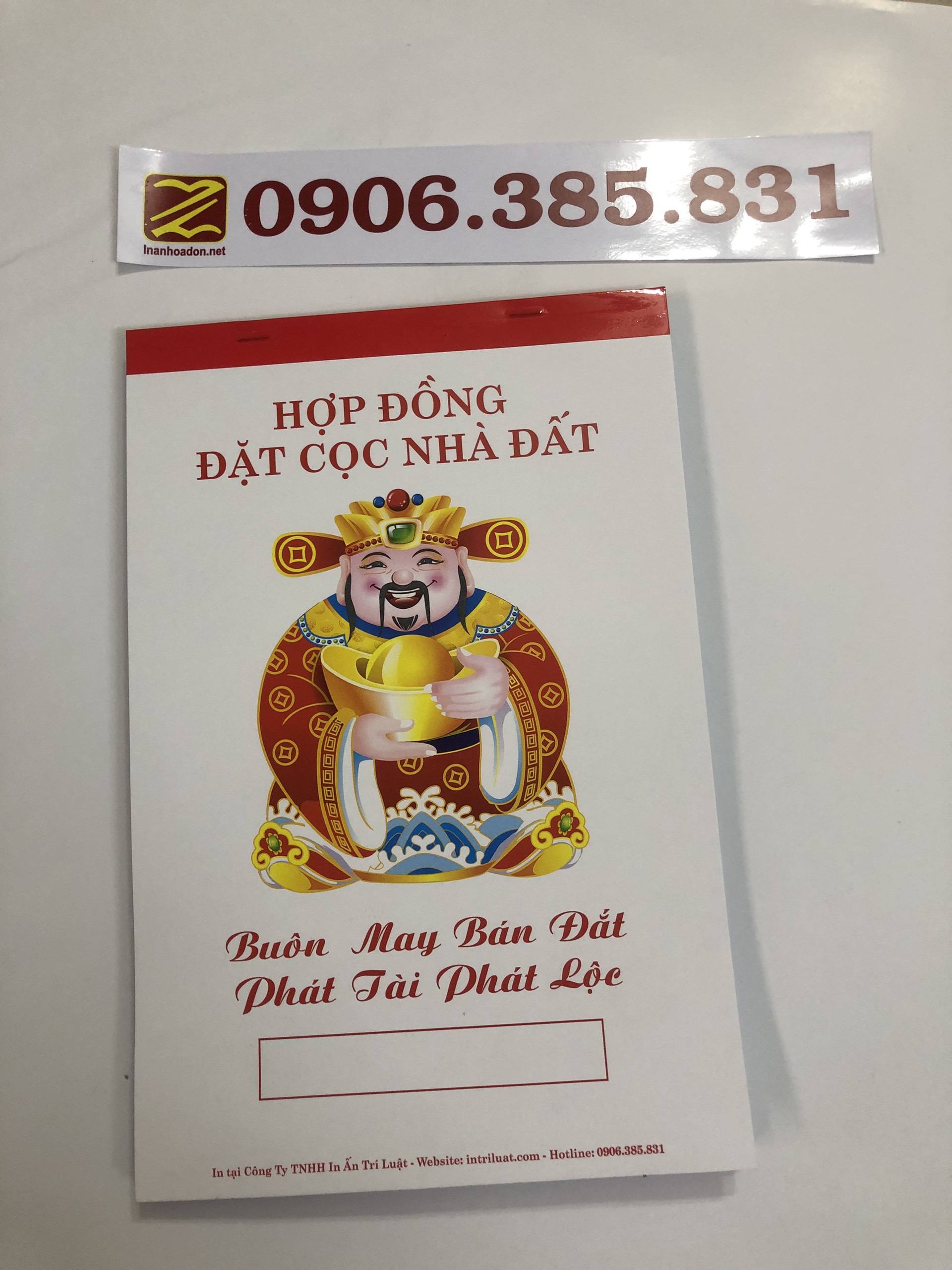 Hợp đồng mua bán đặt cọc nhà đất  Năm 2024; 2 và 3 liên đầy đủ pháp lý rõ ràng, tích hợp giấy than