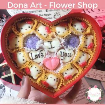 Hộp SOCOLA trái tim DONA ART SC 04 - Quà tặng 8/3, Valentine, quà tết....
