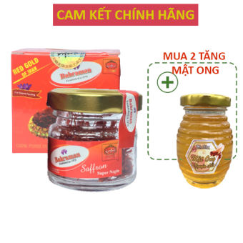 Saffron Bahraman Nhuỵ Hoa Nghệ Tây Chính Hãng (Hũ 1Gr) Super Negin I Ngủ ngon I Giảm mỡ I Đẹp da