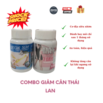 Combo đánh tan mỡ bụng, đùi Thái Lan - 7 Max day- Detoxi Slim - MÍT SHOP HÀNG THÁI