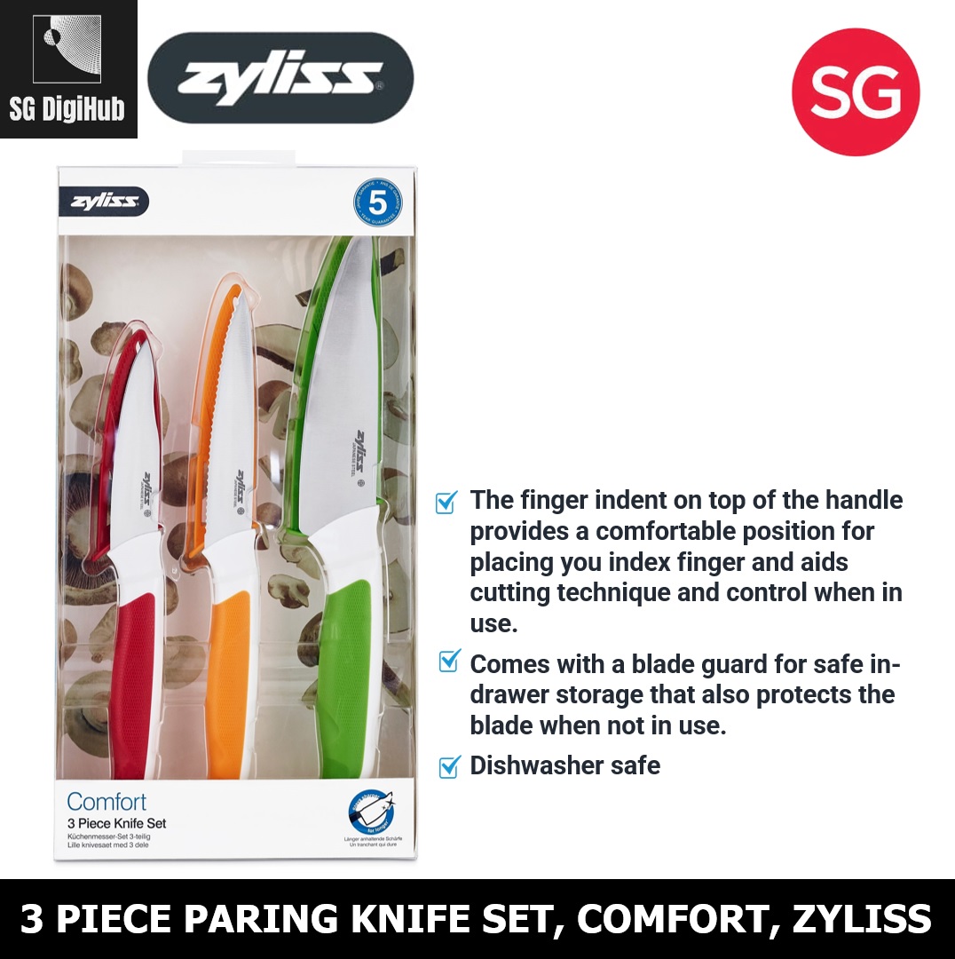 Zyliss E920240 Comfort 3 Piece Knife Set, Multiple Sizes