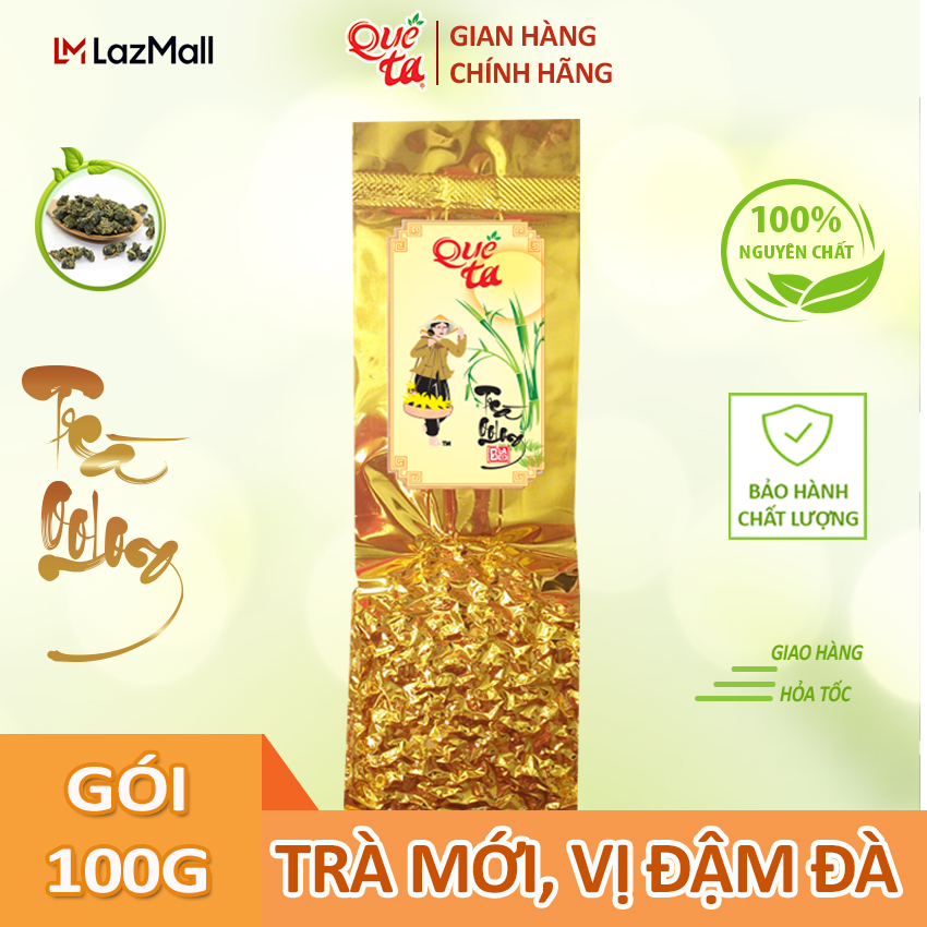 Trà o long cao cấp Quê Ta 100% nguyên chất, trà ô long ngon chính hãng, uống trà oolong giảm cân an toàn, giúp thanh nhiệt giải độc, trà olong thượng hạng là nguyên liệu làm trà sữa ngon, đạt chứng nhận ATVSTP- Túi vàng 100g