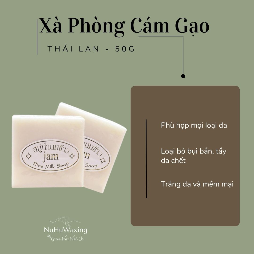 Xà Phòng Trắng Da Cám Gạo Thái Lan Jam Rice Milk Soap Whitening Herbal Soap | Nuhuwaxing