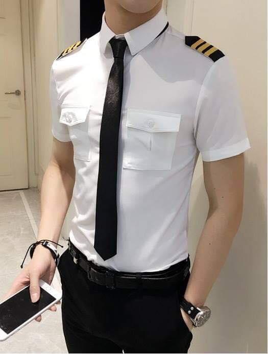 [HCM]ÁO SƠ MI NAM PHI CÔNG CAO CẤP CỰC CHẤT SƠ MI NAM NỮ CƠ TRƯỞNG