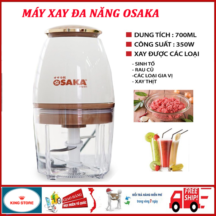 Máy xay sinh tố osaka dung tích 700ml, máy xay sinh tố mini, máy xay sinh tố cầm tay công suất 350w - máy xay tỏi ớt - máy xay đồ ăn dặm cho bé - máy xay thịt, hỏa quả, rau củ, máy xay đá, máy xay đa năng