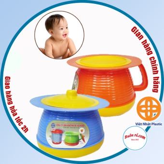 Bô nhựa vệ sinh cho bé Việt Nhật 5451, Bô cua cho bé có nắp đậy