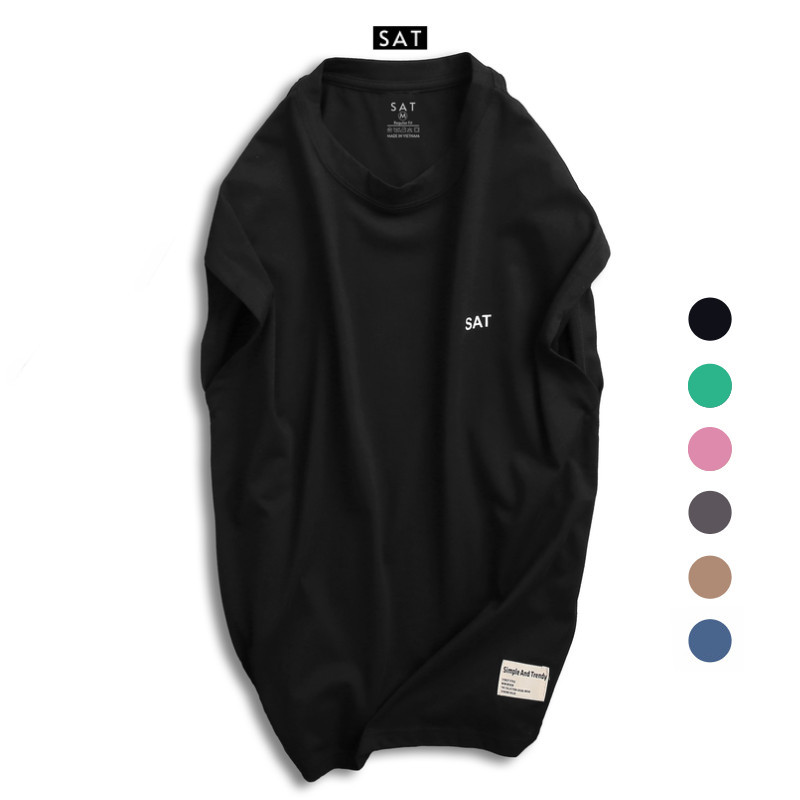 Áo tank top trơn sat đen cao cấp - sat
