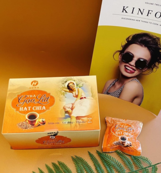 Trà Gạo Lứt Hạt Chia Giảm Cân - Giữ Dáng - Đẹp Da & hỗ trợ sức khỏe Hera