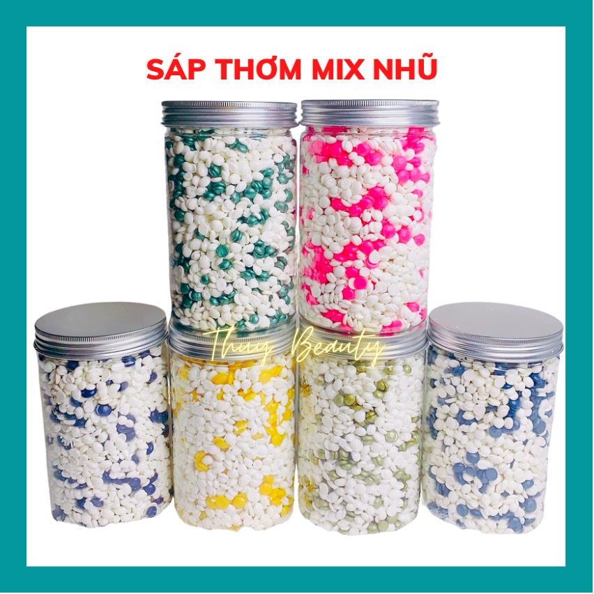 Sáp Wax Lông Nóng Mix Nhũ Hạt Đậu Hard Beans ⚡FREESHIP + TẶNG QUE⚡ wax nách, râu, body, tay chân
