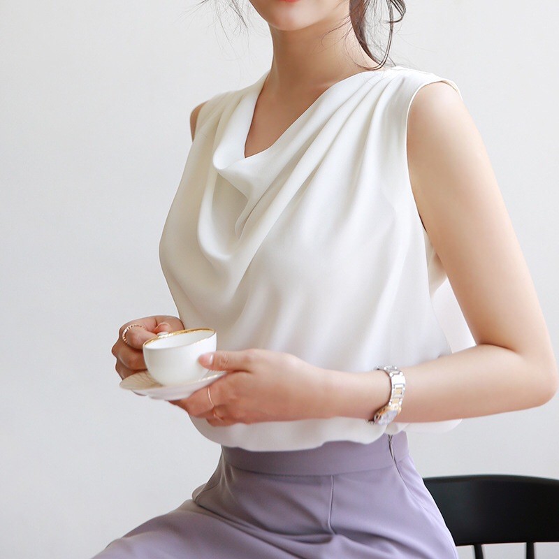 Áo cổ đổ áo đẹp cổ đổ sang trọng, Áo sơ mi kiểu đẹp, áo sát nách đẹp sang chảnh