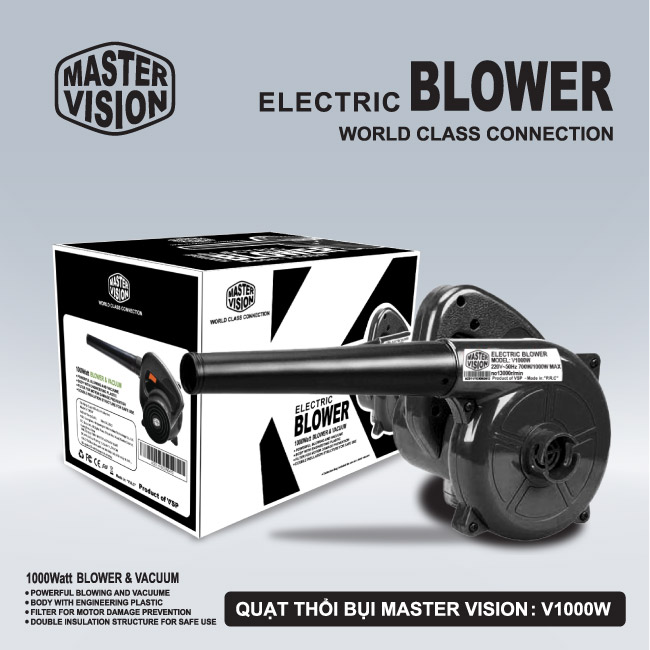 Quạt thổi bụi vệ sinh máy tính Master Cooler V1000W