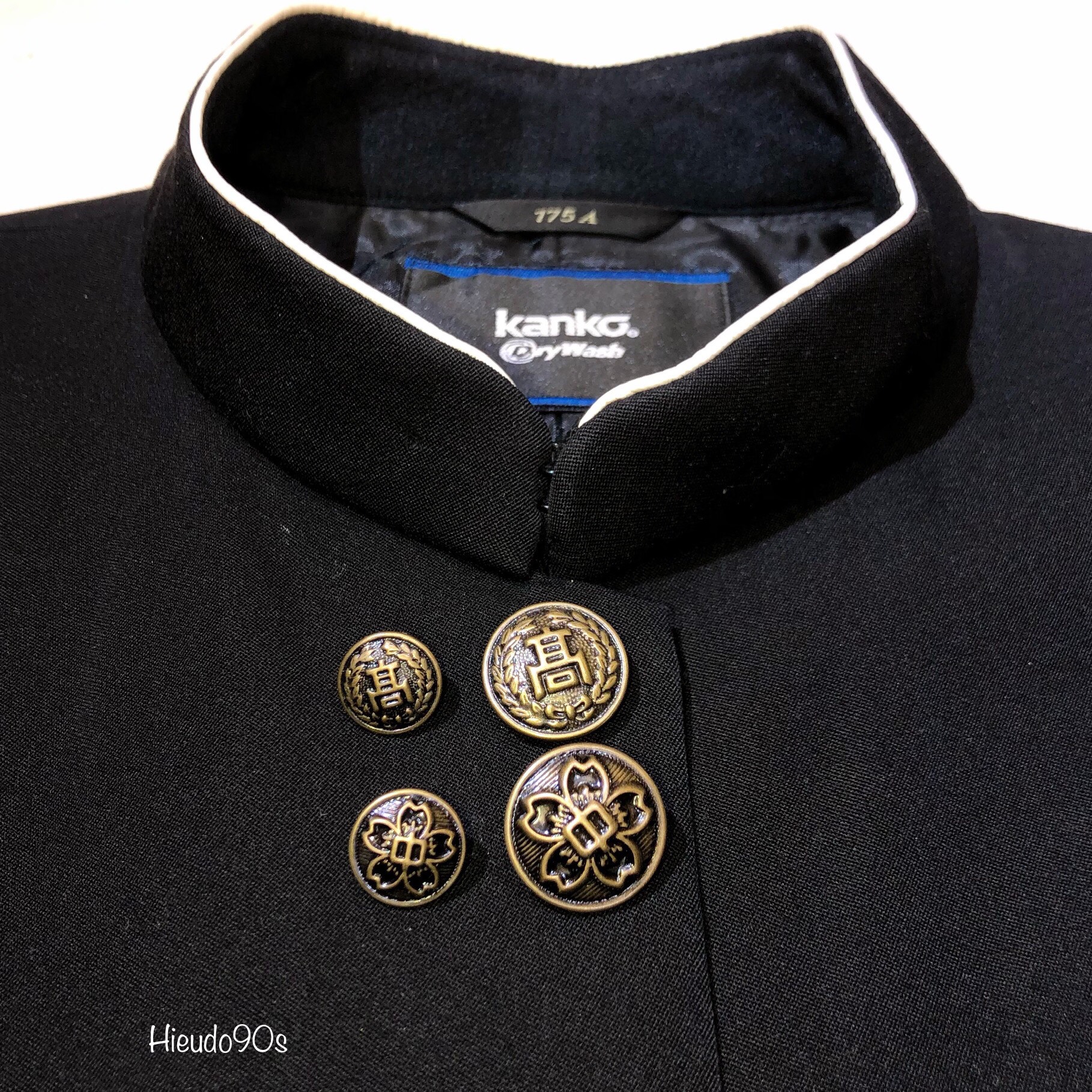Cúc áo Gakuran / nút áo khoác đồng phục nam học sinh bằng đồng của trường Nhật Bản thời xưa