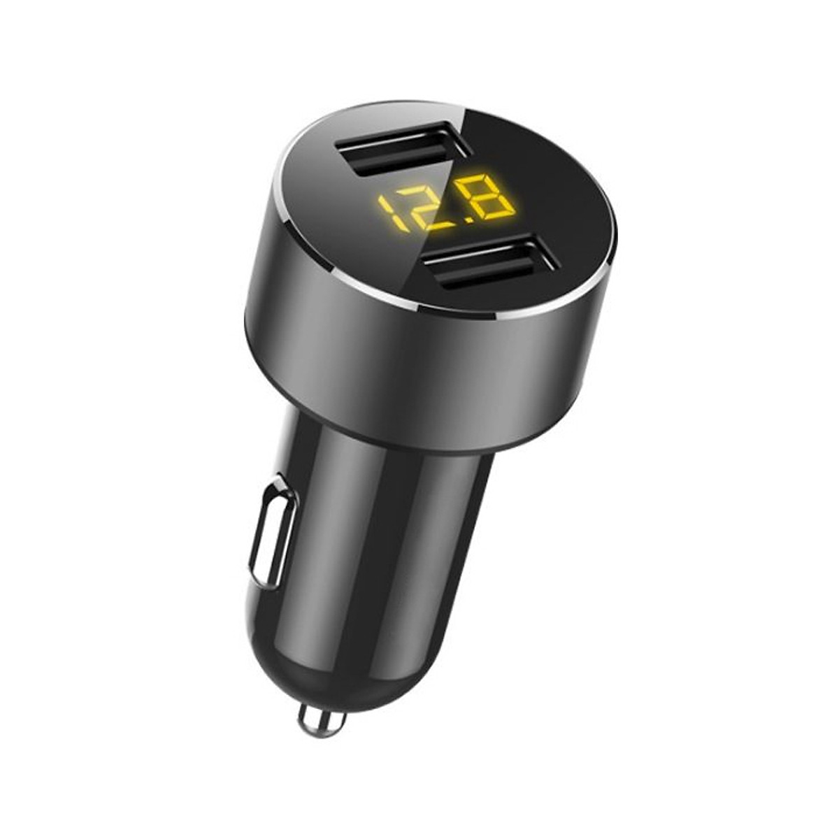 Tẩu sạc ô tô, xe hơi cao cấp đa năng - tẩu sạc ô tô 2 cổng usb hy36 kim loại sơn tĩnh điện