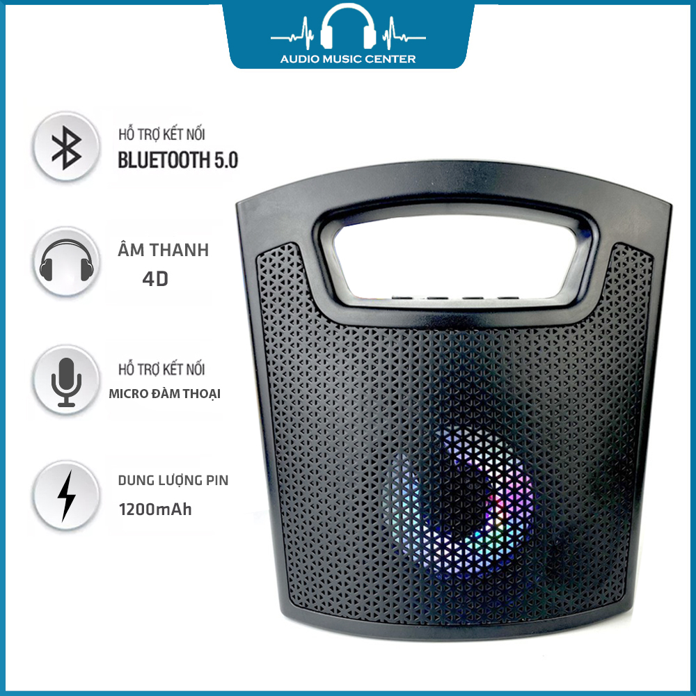 Loa bluetooth mini mms-40 có đèn led theo nhạc, nghe nhạc cực hay, âm bass cực đã, loa bluetooth bass mạnh, loa bluetooth mini công suất lớn loa bluetooth mini giá rẻ hỗ trợ thẻ nhớ - bảo hành 1 đổi 1