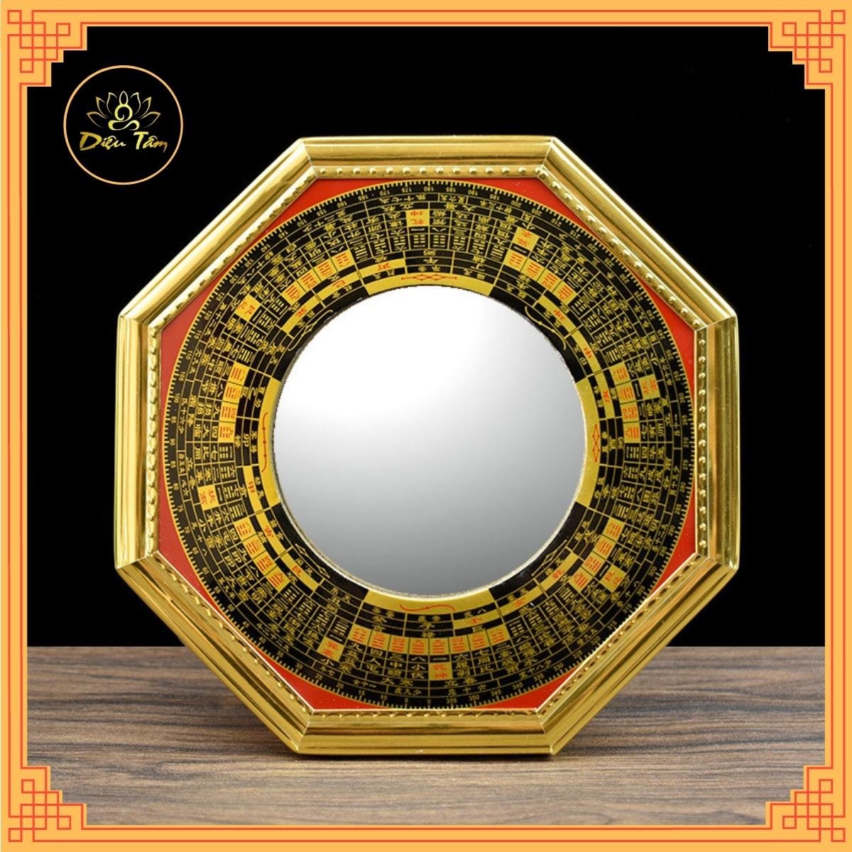 Gương bát quái lồi đồ thờ cúng phong thủy shop Diệu Tâm