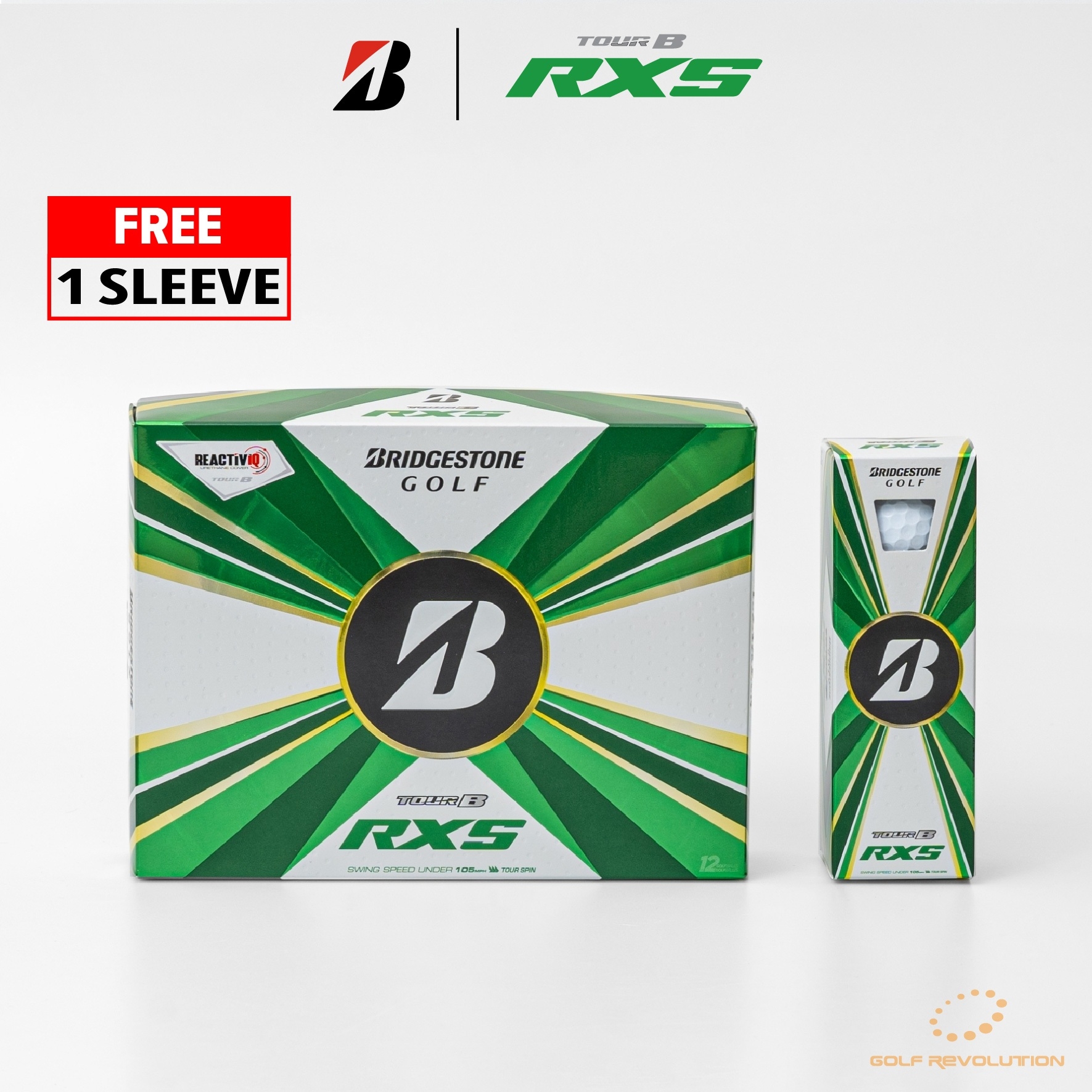 ลูกกอล์ฟ Bridgestone Golf - 2022 TourB RXS White, ซื้อ 2 แถม 1, Price: 1,790 THB/dz (Promotion : Buy2, Free1) ราคา 3,580 บาท*ส่งฟรี