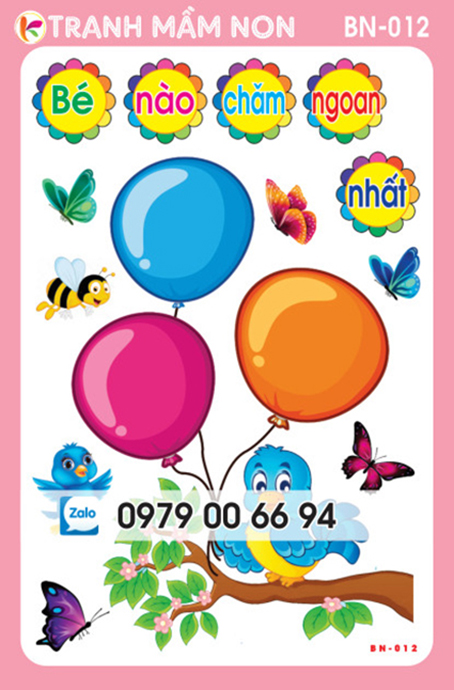 Decal mầm non - góc bé ngoan 012