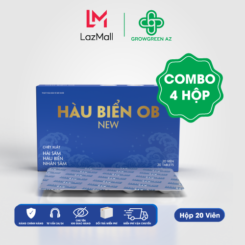 04 Hộp Tinh Chất Hàu Biển Ob New Bổ Thận Tráng Dương Tăng Cường Sinh Lý Nam- Có Tem Check Mã Vạch