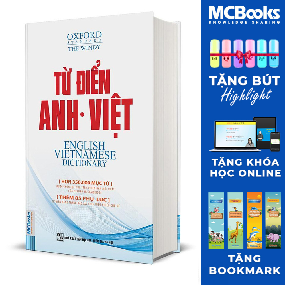 Từ Điển Anh Việt Phiên Bản Bìa Mềm Màu Trắng - Giải Nghĩa Đầy Đủ Ví Dụ Phong Phú