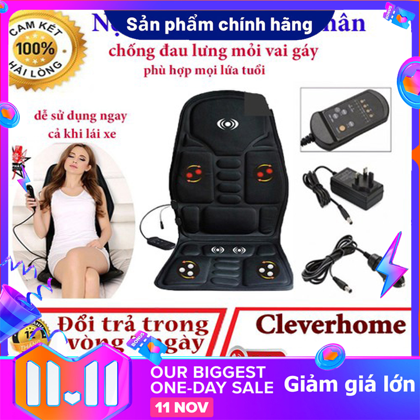 Ghế Massage Toàn Thân ,Gối Masage Đa Năng - Đai Masage Giúp Bạn Giảm Căng Thẳng Stresss Mệt Mỏi - Đệm Massage Toàn Thân Công Nghệ Massage Hiện Đại Rất Tiện Dụng - Bảo Hành Uy Tín 1 Đổi 1