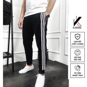 Quần jogger thể thao nỉ nam nữ Quần thun dài nam 3 sọc thu đông KIMME STORE