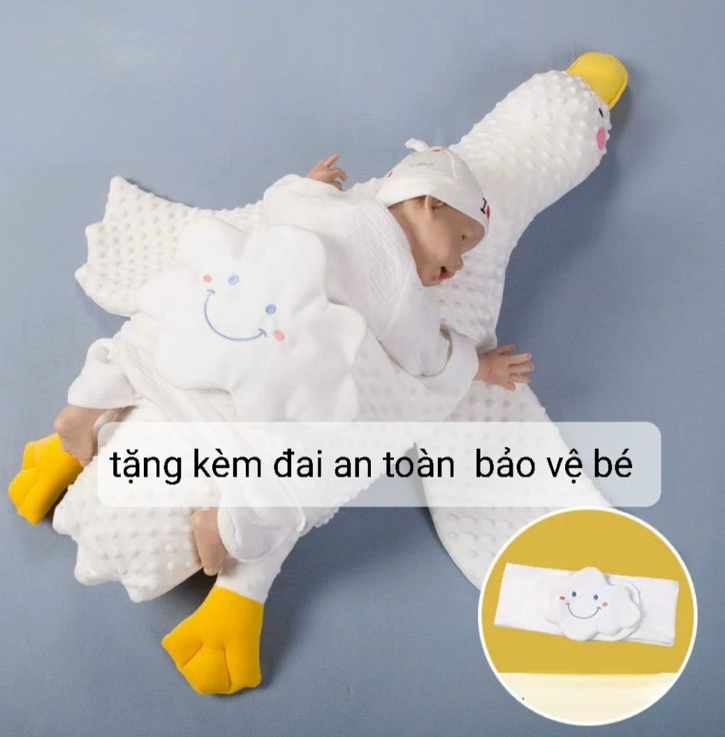 GỐI VỊT TRẮNG,GHI NẰM SẤP CHỐNG ĐAU BỤNG ĐẦY HƠI AN TOÀN CHO BÉ