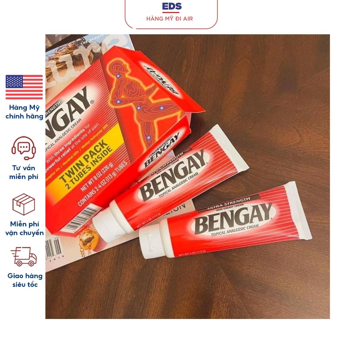 Set 2 tuýp kem xoa bóp giảm đau bengay mỹ ultra strength 113g - eds hàng mỹ