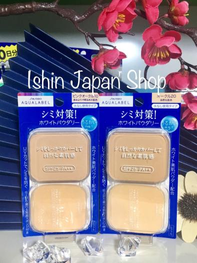 Lõi phấn shiseido aqualabel nhật bản hàng mới màu xanh