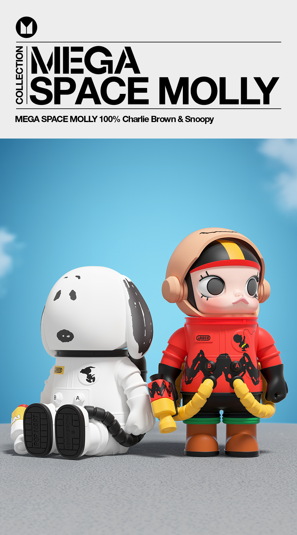 POP MART MEGA SPACE MOLLY 100% Charlie Brown & Snoopy | Lazada