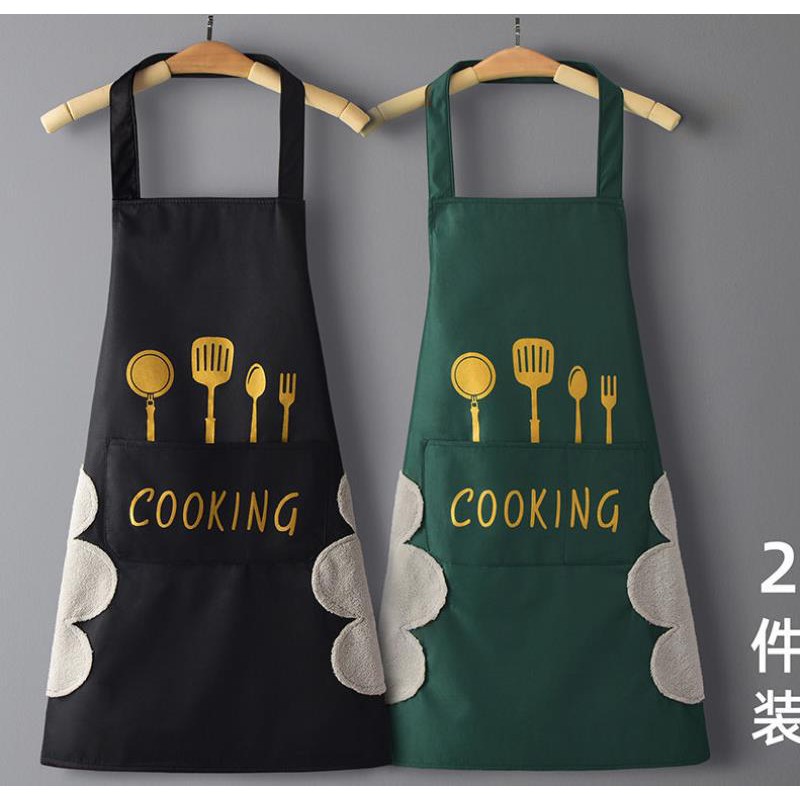 Tạp dề chống thấm nước cooking, nấu ăn nhà bếp, có túi đựng và lau tay, mẫu mã mới nhất