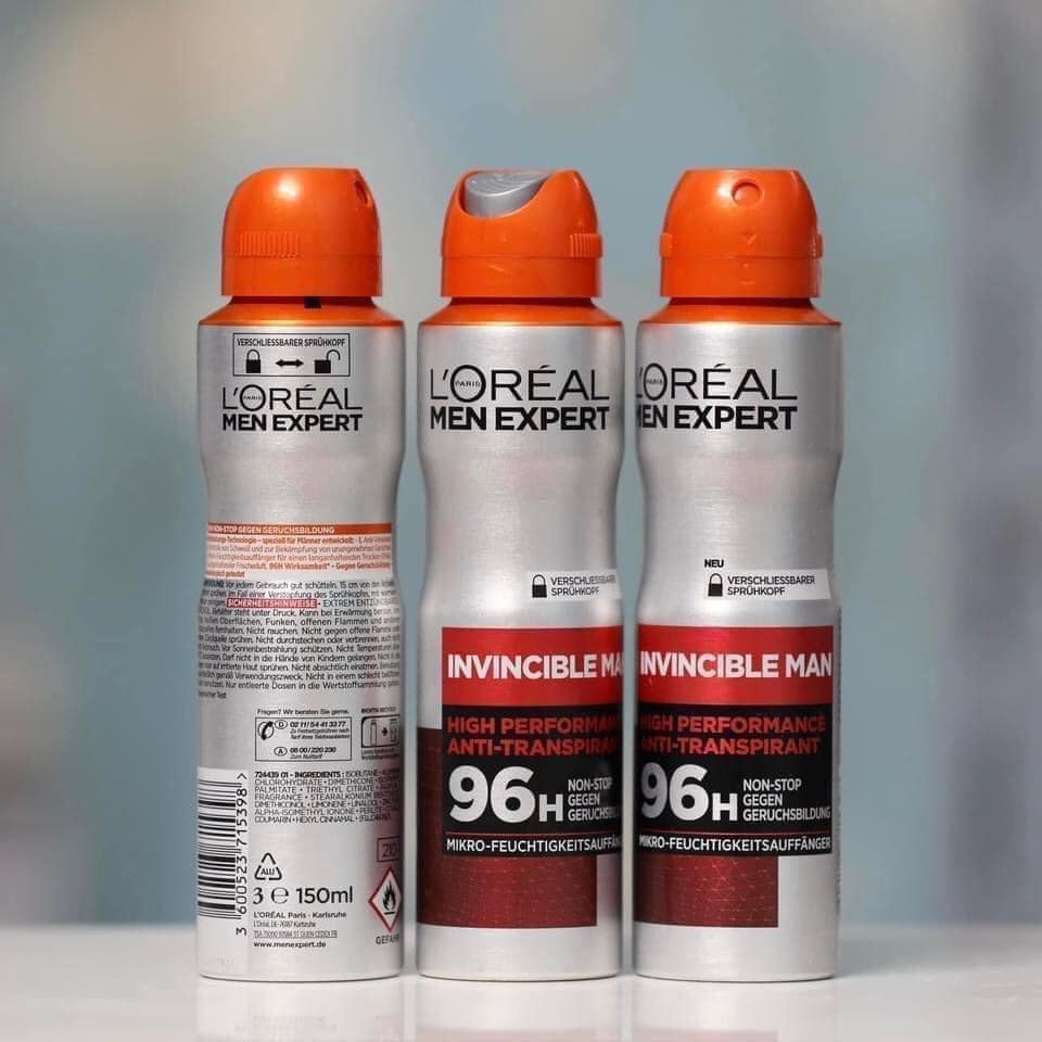 Xịt khử mùi LOREAL men expert 96h