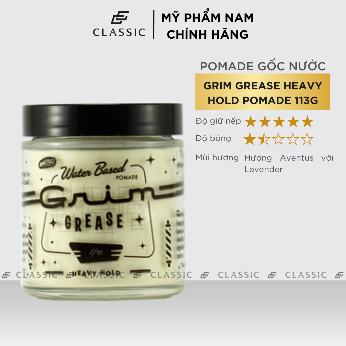 Sáp vuốt tóc Grim Grease Heavy Hold