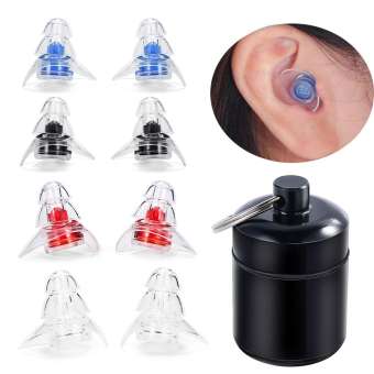 1 Cặp Nút Bịt Tai Khử Tiếng Ồn, Nút Bịt Tai Silicon Cho Nghiên Cứu Ngủ Có Hộp Đựng