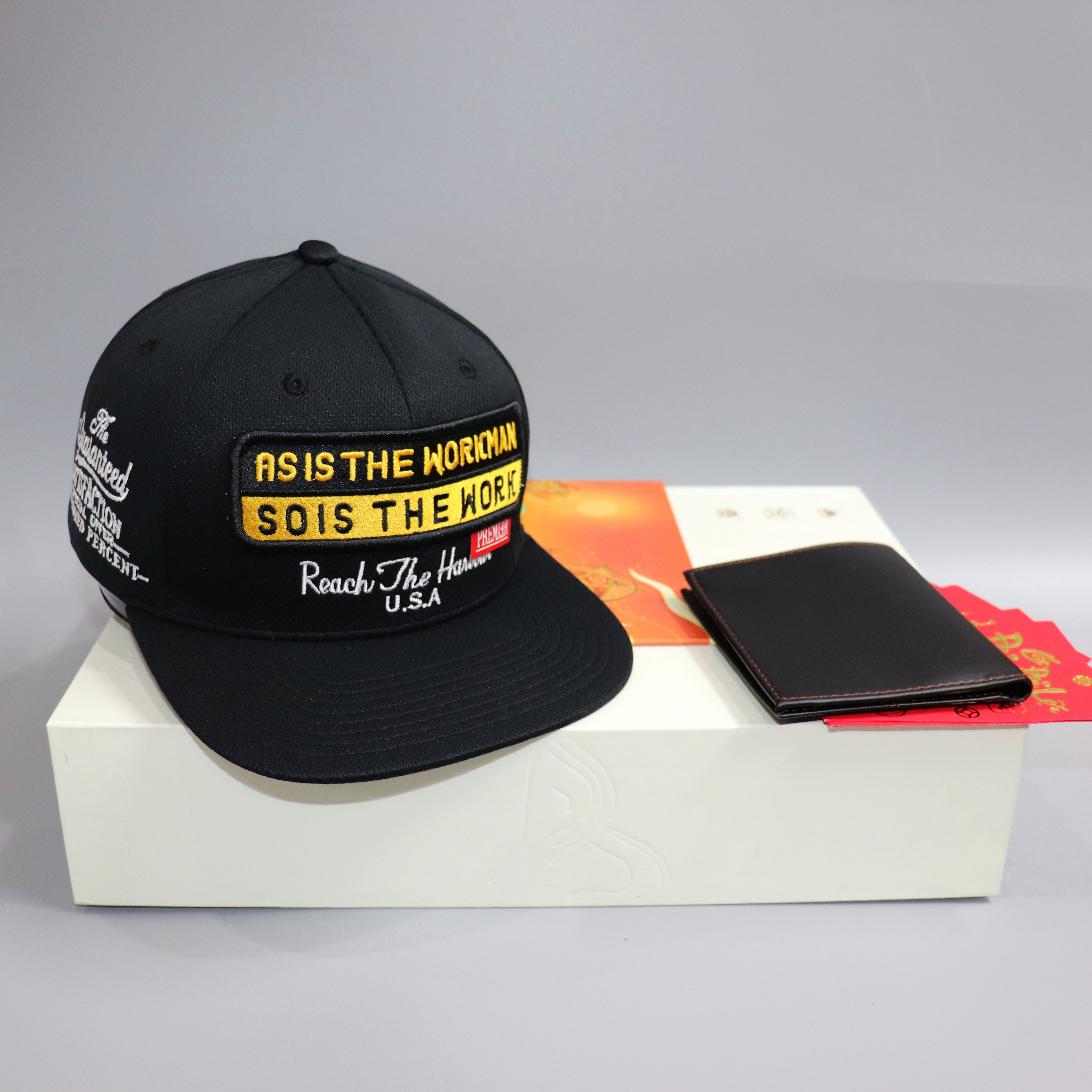 Nón snapback pre đen logo so is the work- mũ lưỡi trai nón kết