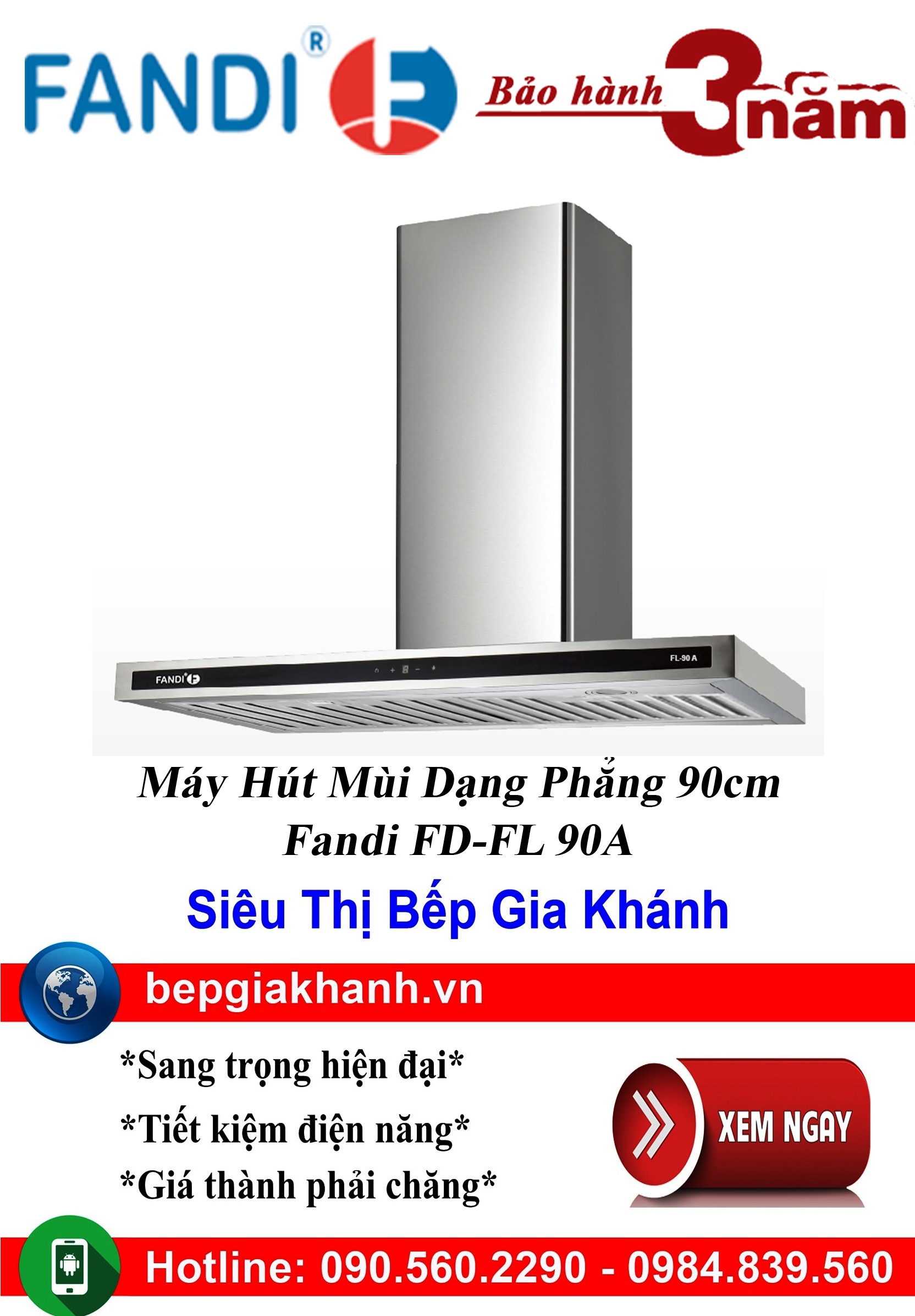 [HCM]Máy hút mùi dạng phẳng 90cm Fandi FD-FL 90, máy hút mùi nhà bếp, máy hút mùi bếp, máy hút mùi kính cong, máy hút mùi canzy, máy hút mùi mini, máy hút mùi âm trần, máy hút mùi electrolux, may hut mui
