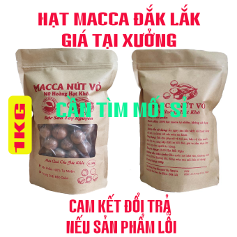 1KG Hạt mắc ca nứt vỏ - Hạt macca đắk lắk - Hạt macca (tặng kèm dụng cụ tách vỏ)