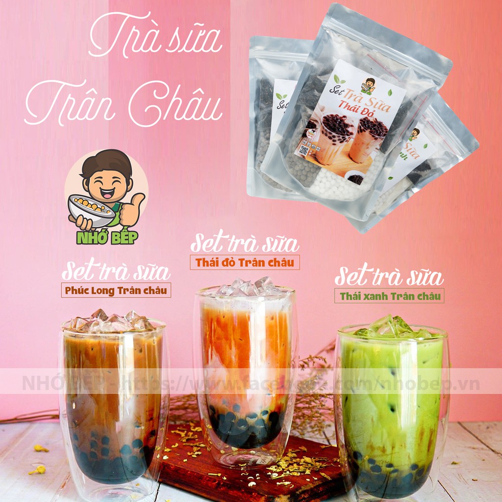 Set trà sữa tặng kèm công thức