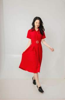 Váy cổ đức mở cúc trước CChat Clothes