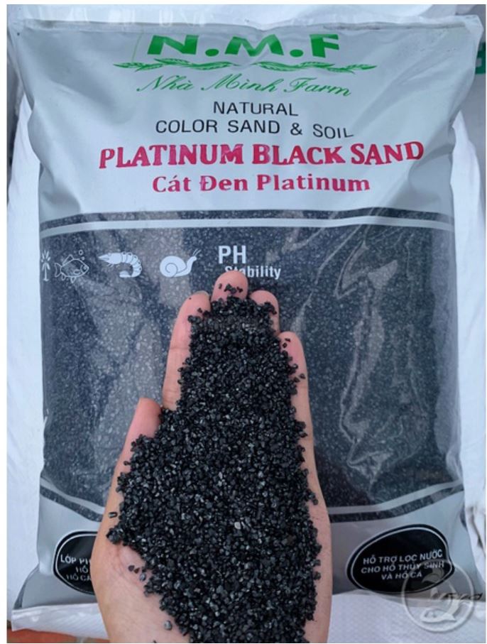 Cát Đen Platinum ( Nhà Mình Farm) Trải Nền Bể Thuỷ Sinh - Cát trải nền siêu đẹp