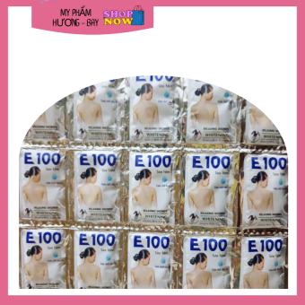 Sữa tắm trắng da E100 tinh chất sữa dê Dây 12 gói *4ml