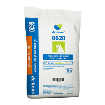 Cám gà con cao cấp Deheus 6620 với 21.5 độ đạm gà ăn không bị tiêu chảy đóng gói túi 1kg