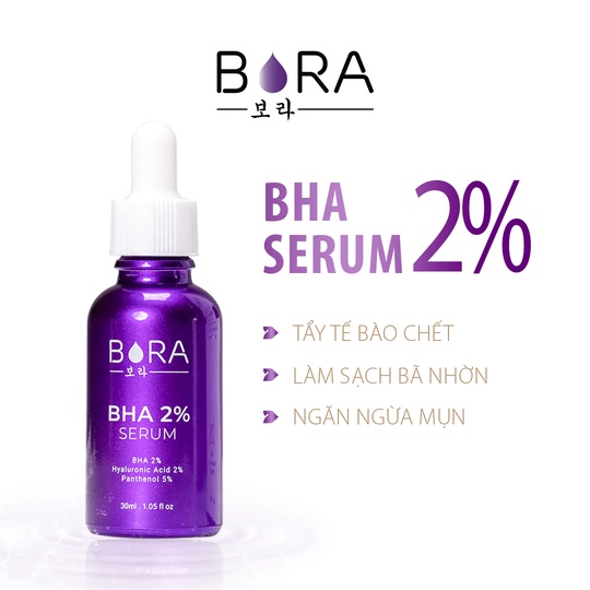 Tinh Chất Ngăn Ngừa Mụn Dưỡng Ẩm Cho Da Bha 2% Serum - Bora