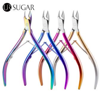 Ur Sugar 1 cái kìm cắt móng tay cắt lớp biểu bì bằng đinh thép không gỉ Kìm Chăm Sóc Tẩy kim loại da chết cầu vồng kìm cắt móng chân