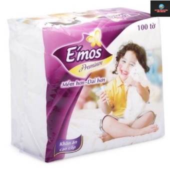 Combo 10 gói khăn giấy vuông emos loại lớn 100 tờ/khăn giấy ăn cao cấp/khăn giấy rút bộ...