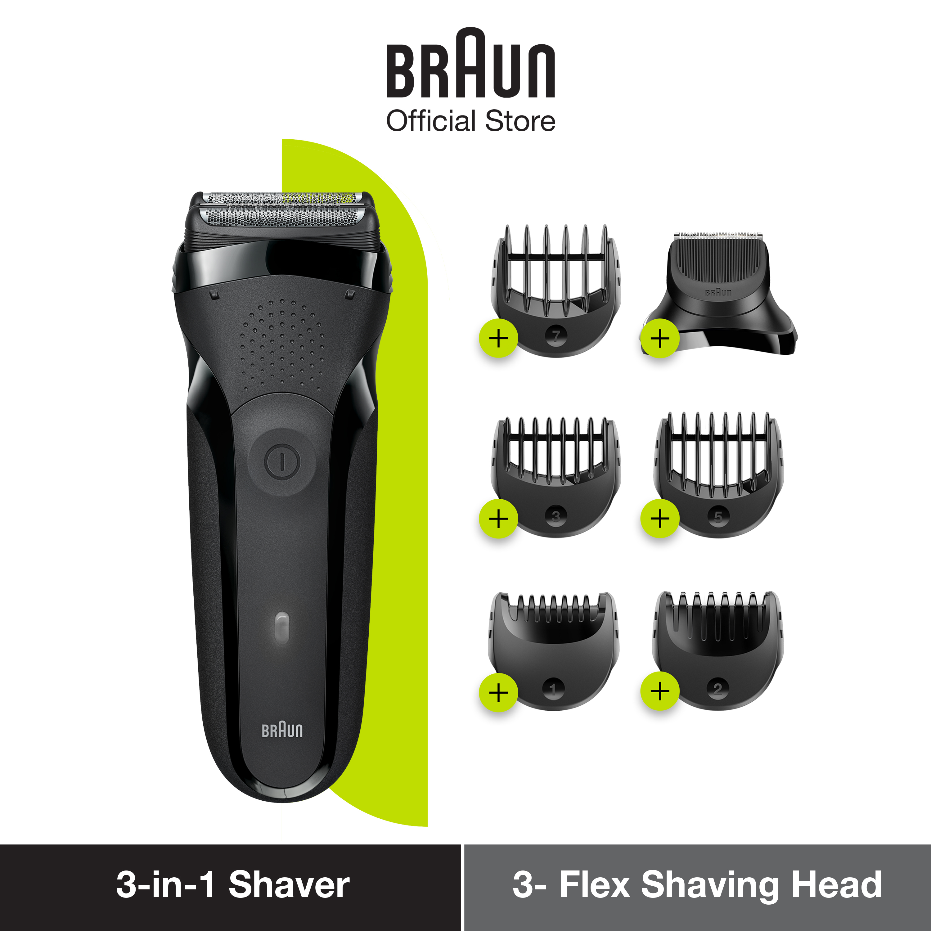 Braun Series 3 310BT 3-in-1 Shave & Style Electric Shaver for Men with  Precision Trimmer - Rechargeable Wet & Dry Electric Razor Blue