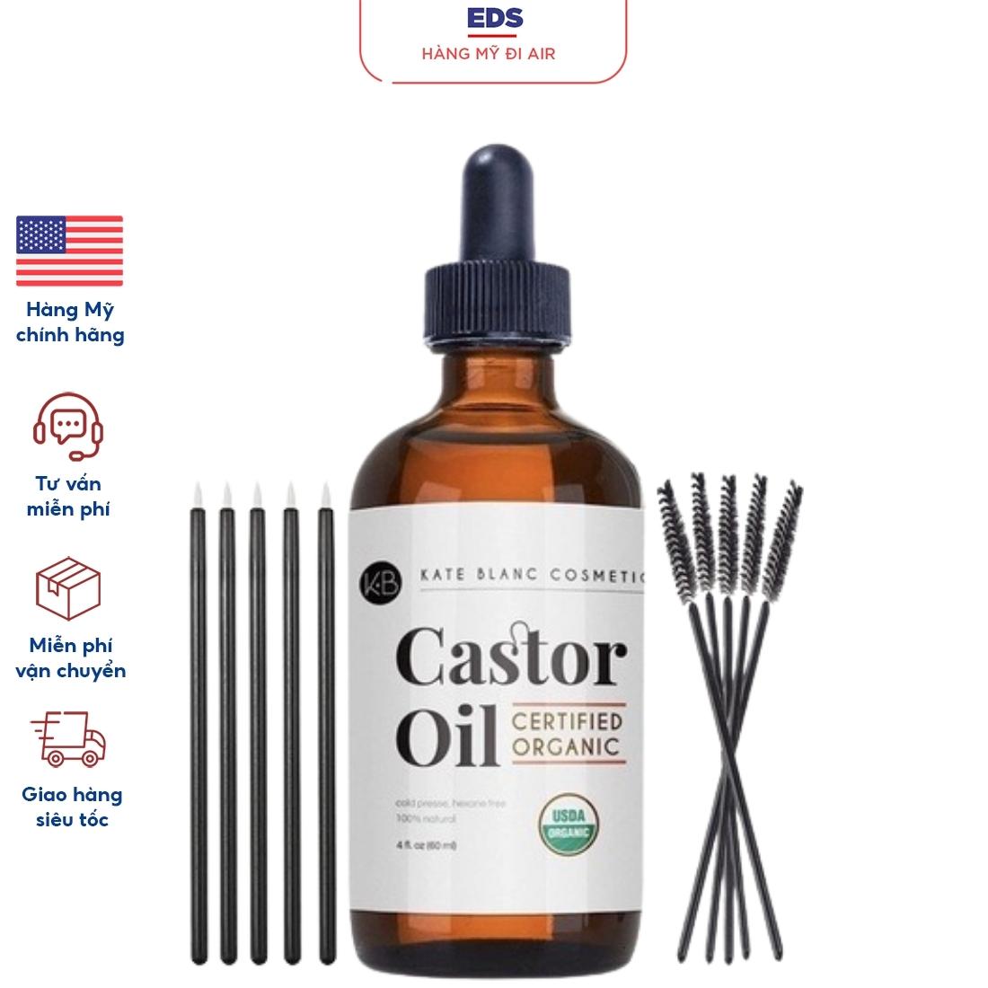 Serum hỗ trợ mọc tóc lông mi chân mày và móng tay Kate Blanc's Castor Oil - EDS Hàng Mỹ