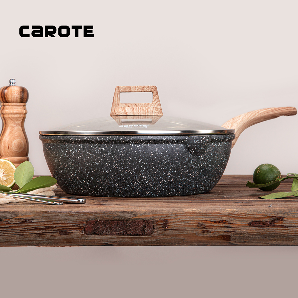 Carote Nonstick Grainstone Coating Frying Pan without lid-20cm/24cm/28cm -  Household Items - Brisbane, Queensland, Australia