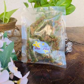 BÁNH TRÁNG  LÁ DỨA CUỘN ĐẬU PHỘNG - TÚI 80-100GR