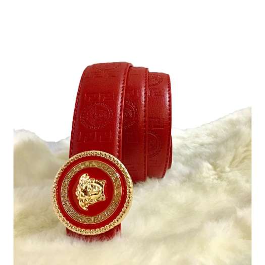 Dây thắt lưng da nam,Dây nịt nam mặt chạm mặt tròn vàng siêu đẹp ( Dây đủ màu - trắng, đen, đỏ ,xanh)