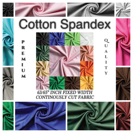 Cotton Spandex Fabric - Fixed Width, Friction - 